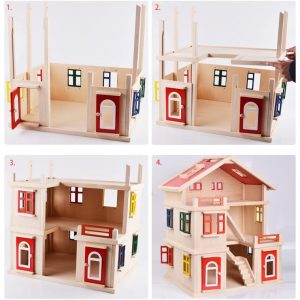 wooden dollhouse