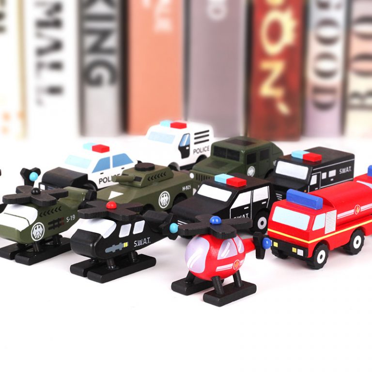 toy police car with policeman