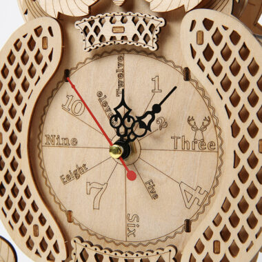 Owl Shaped 3D Wooden Puzzle Clock DIY Toy for Kids and Adults 