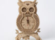Owl Shaped 3D Wooden Puzzle Clock DIY Toy for Kids and Adults