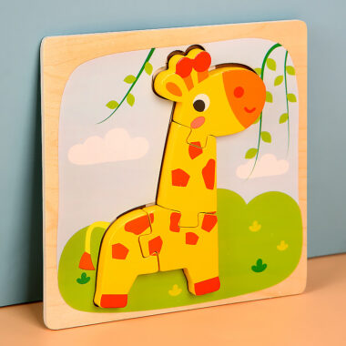 3D Animal Wooden Puzzle Toy for Toddlers