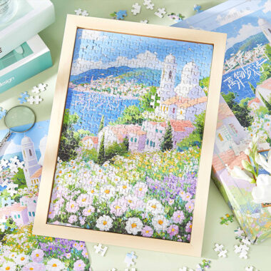 Aesthetic Wooden Puzzle Gift Box with Photo Frame – Creative Desk Decor Toy