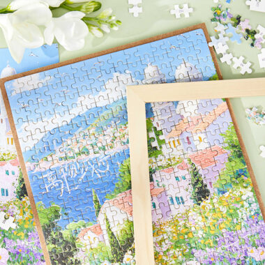 Aesthetic Wooden Puzzle Gift Box with Photo Frame – Creative Desk Decor Toy