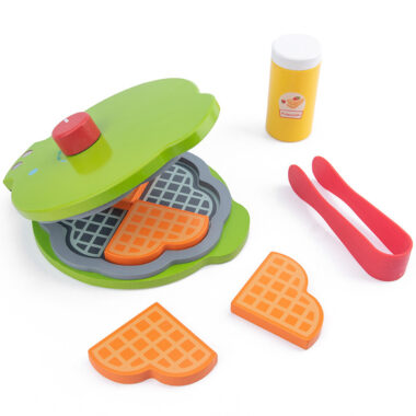 Wooden Play Kitchen Set with Dishwasher and Cooking Station for Kids