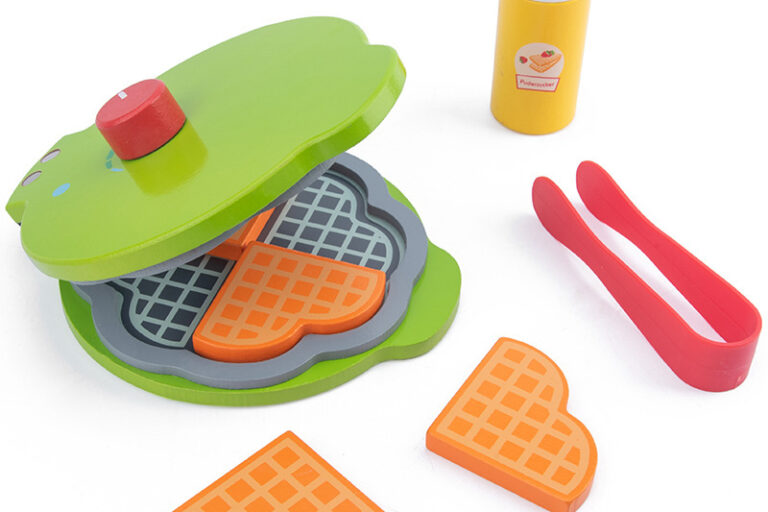 Wooden Play Kitchen Set with Dishwasher and Cooking Station for Kids