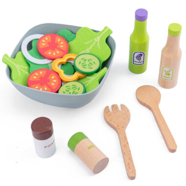 Wooden Play Kitchen Set with Dishwasher and Cooking Station for Kids
