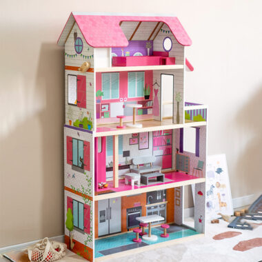 Image ALT Text: DIY Wooden Princess Dollhouse Castle Toy for Girls