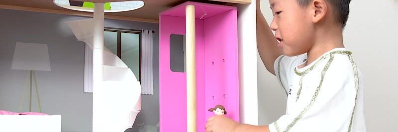 Image ALT Text: DIY Wooden Princess Dollhouse Castle Toy for Girls