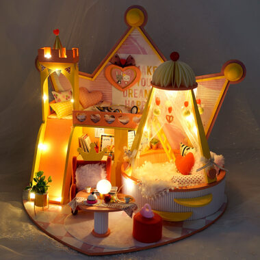 DIY Wooden Book Nook Garden Dollhouse Kit