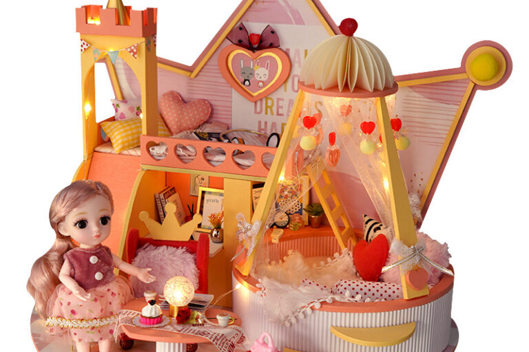 DIY Wooden Book Nook Garden Dollhouse Kit