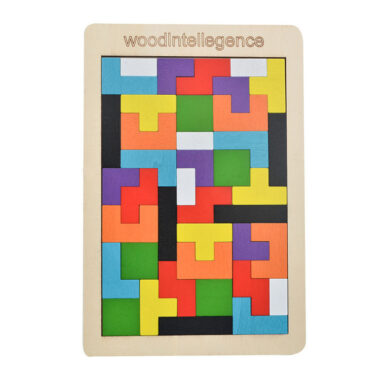 Magnetic Wooden Tetris Blocks 3D Puzzle Educational Toy for Children