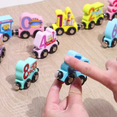 Magnetic Wooden Number Train Educational Toy for Toddlers