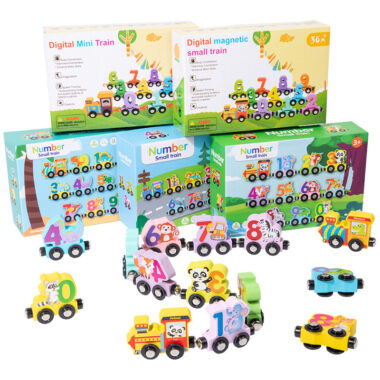 Magnetic Wooden Number Train Educational Toy for Toddlers