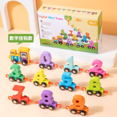 Magnetic Wooden Number Train Educational Toy for Toddlers