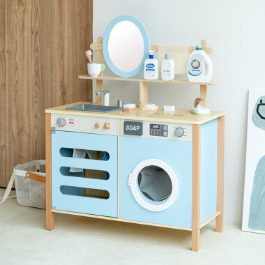 Princess Wooden Play Sink for Kids – Realistic Wash Station Toy