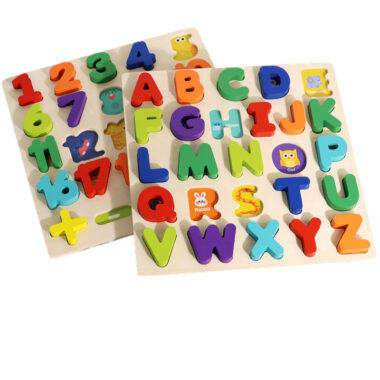  Wooden Alphabet and Number Matching Puzzle Toy for Toddlers