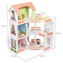DIY Wooden Princess Castle Dollhouse with Furniture