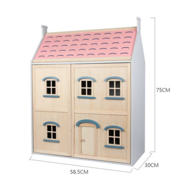 DIY Wooden Princess Castle Dollhouse with Furniture