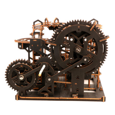 Wooden Mechanical Puzzle with Rolling Beads Track Model