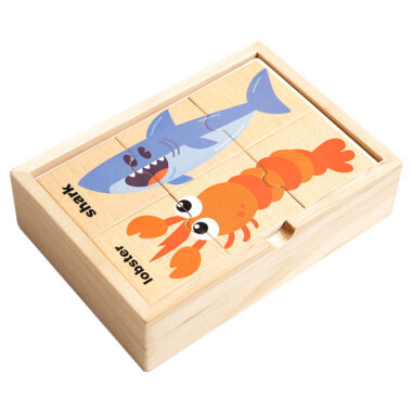 Wooden Animal Puzzle Matching Toy for Toddlers