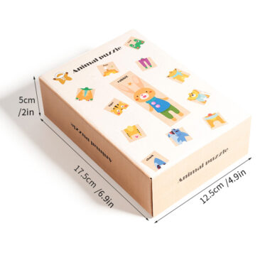 Wooden Animal Puzzle Matching Toy for Toddlers