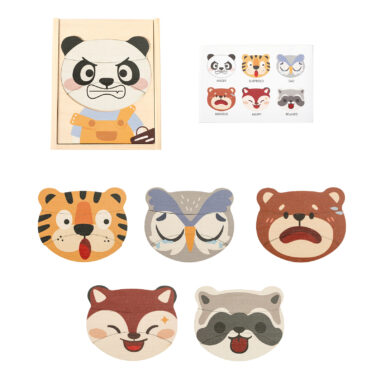 Wooden Bear Dress-Up Puzzle Toy for Toddlers